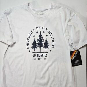 Upscape Apparel University of Connecticut Tshirt Youth XL Huskies White‎ Tee NEW